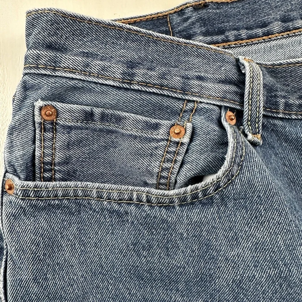 Levi's Mens 40x32 550 Blue Jeans Relaxed Straight Cotton‎ Denim Medium Wash EUC